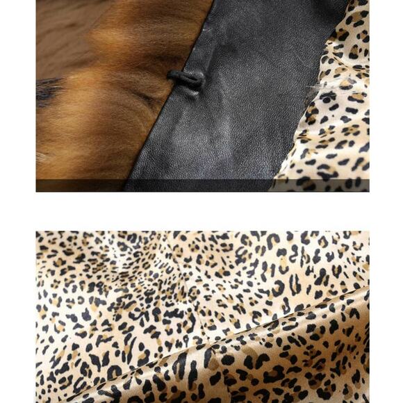 Leopard Print Faux Fur Coat XS NWOT - Picture 11 of 12